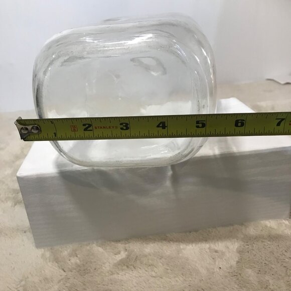 Clear Glass Milk Bottles Set Of 2 Vintage Open Top - Picture 9 of 16